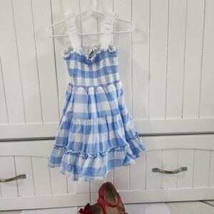Janie and Jack Dorthy Dress with Red Shoes